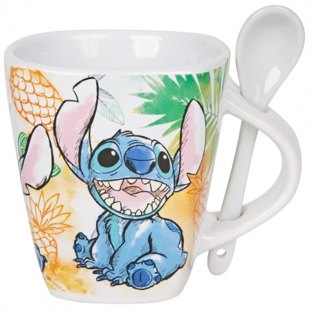 Disney Stitch Island Sun 9oz Ceramic Spoon Mug